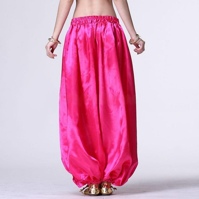 MUNAFIE Belly Dance Pants Carnival Satin Latern Pants Tribal Harem Pants - Image 4
